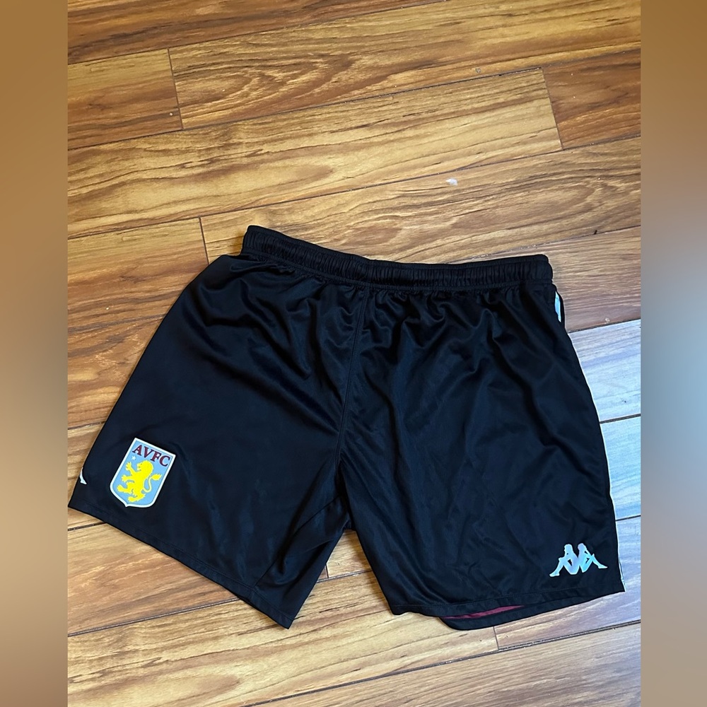 Kappa Aston Villa FC AVFC 2020-21 Away Kit Black Shorts 4XL